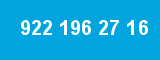 922 196 27 16